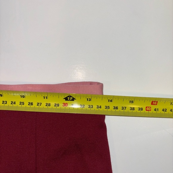 🔥SALE Anthropologie "Hutch Milan" Color Blocked Mini Wine & Pink Skirt 4 - Picture 5 of 10